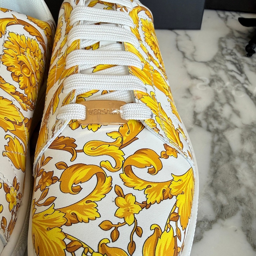 Versace Womens 1016935 Leather Medusa Head Low Top Sneakers Trainers EU 36 - Picture 8 of 16